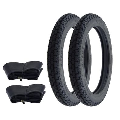 2x Reifen und 2x Schlauch 2.75-16, Reifensatz für Simson Moped Mofa