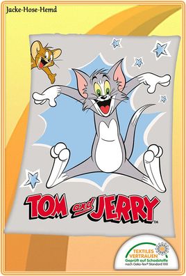 Tom und Jerry Decke Kuscheldecke Fleecedecke Katze Maus Gr. 130x170cm NEU