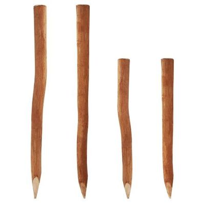 100 Holzpfosten für Staketenzaun 1,5m I Durchmesser 6-9cm I Zaunpfosten aus Hase