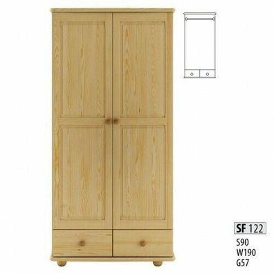 Holz Kleiderschrank Schrank Garderobe Schlafzimmer Vollholz Möbel Holz Schränke