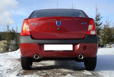 Fox Duplex Auspuff Sportauspuff Endschalldämpfer für Dacia Logan Limo Benzin