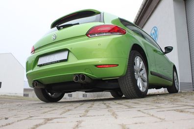 Fox Duplex Auspuff Sportauspuff Endschalldämpfer für VW Scirocco III 2,0l TFSI