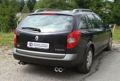 Fox Duplex Auspuff Sportauspuff Endschalldämpfer für Renault Laguna 2 K74