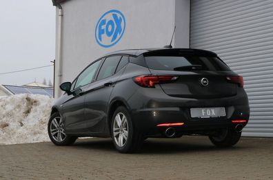 Fox Duplex Auspuff Sportauspuff Endschalldämpfer für Opel Astra K 1,6l Turbo
