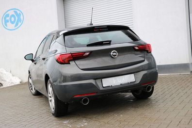 Fox Duplex Auspuff Sportauspuff Endschalldämpfer für Opel Astra K 1,6l Turbo