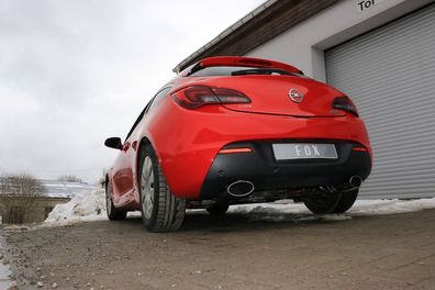 Fox Duplex Auspuff Sportauspuff Endschalldämpfer für Opel Astra J GTC 1,6l