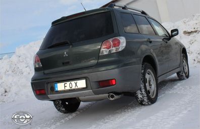 Fox Auspuff Sportauspuff Endschalldämpfer für Mitsubishi Outlander 4WD 2,0l