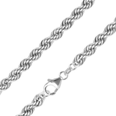 trendor Schmuck Halskette Kordel Massiv Silber 925 Breite 5,5 mm Länge 50 cm 15101
