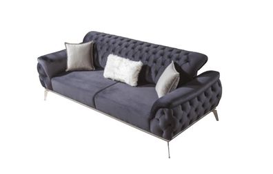 Sofa 3 Sitzer Wohnzimmer Luxus Design Chesterfield Italienischer Stil Möbel