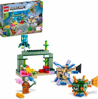 LEGO 21180 Minecraft Das Wächterduell, Unterwasser-Abenteuer, Kinderspielzeug ab ...