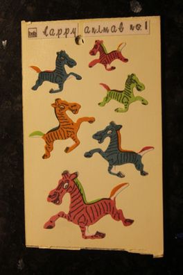 Zebra - Sticker, Aufkleber, beflockt (samtig); Abschnittgröße 125 x 80 mm; lesen