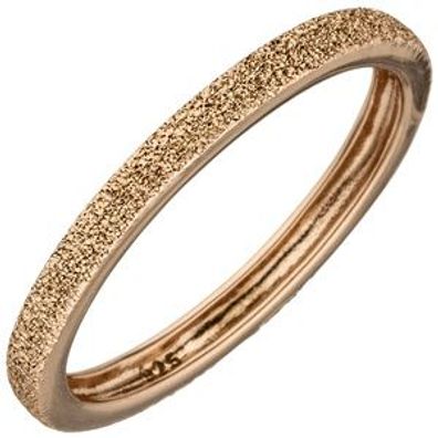 Damen Ring schmal 925 Sterling Silber rotgold vergoldet mit Struktur