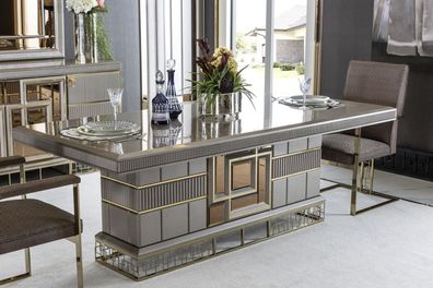 Esstisch Grau Moderne Esszimmer Schön Küche Holz Tische Design Luxus Metall Neu