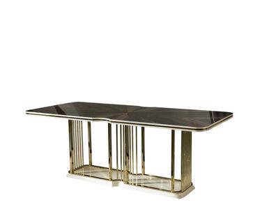 Esstisch Braun Luxus Tische Esszimmer Tisch Metall Elegantes Stil Modern Neu