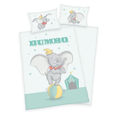 Disney Dumbo Bettwäsche 100 x 135 cm 100% Baumwolle Kinderbettwäsche