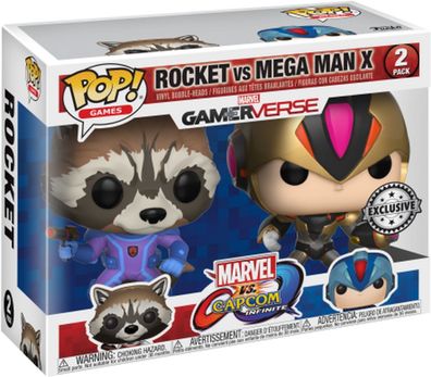 Marvel - Rocket vs Mega Man X Exclusive - Funko Pop! - Vinyl Figur