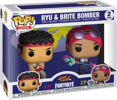 Street Fighter Fortnite - Ryu & Brite Bomber 2 Pack - Funko Pop! - Vinyl Figur