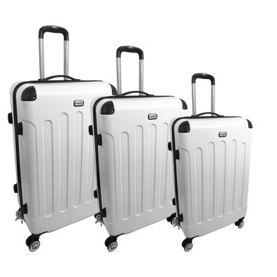 3tlg Hartschalenkoffer Reisekofferset Kofferset Reiseset Koffer Set Trolley Weiß