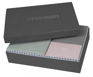 Aufbewahrungsbox Geschenkverpackung Set "Lieber wunderbar als..." - Räder Design