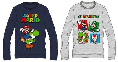Super Mario Langarmshirt Jungen T- Shirt Shirt Gr. 104-140
