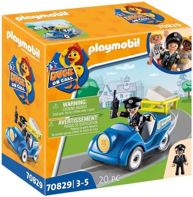Playmobil Duck ON Call 70829 Mini-Auto Polizei, Spielzeug für Kinder ab 3 Jahren