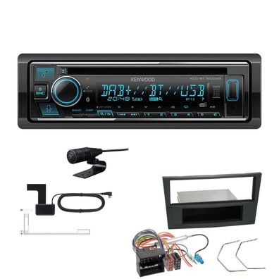 Kenwood 1-DIN Receiver Autoradio DAB+ CD Bluetooth für Opel Astra H charcoal