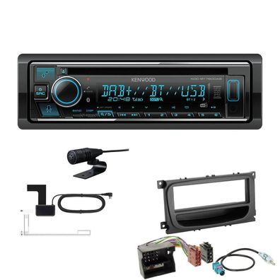 Kenwood Receiver Autoradio DAB Bluetooth für Ford Focus II Facelift schwarz