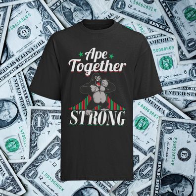 T-Shirt für Aktien & Investment Fans - Ape Together Strong Monkey Chart
