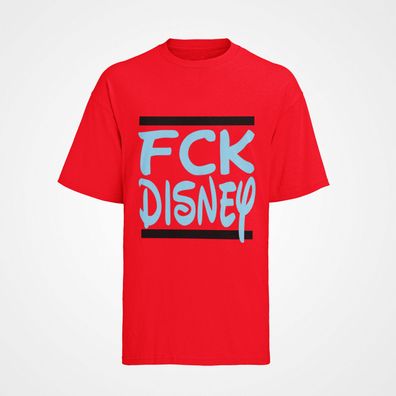Herren Baumwolle Bio T-Shirt FUCK YOU DISNEY - FCK Disney