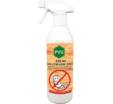 PVU 500ml Holzwurmfrei Spray Mittel Schutz Holzwürmer Hausbock EX