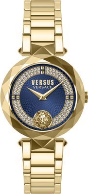 Versus by Versace VSPCD8120 Covent Garden blau gold Edelstahl Damen Uhr NEU