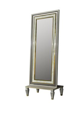 Spiegel Grau Körpergröße Modern Stehspiegel Metall Standspiegel Schlafzimmer Neu