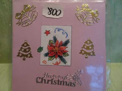 Unikate Handarbeit Weihnachtsgrußkarten & Kuvert ca 13,5 x 13,5 cm /2.