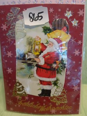 Unikate Handarbeit Weihnachtsgrußkarten & Kuvert ca 15 x 10 cm