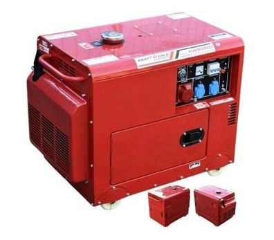 DIESEL Elektrostart KW9500D Stromerzeuger Generator Kraft World 2x220V-1x380V