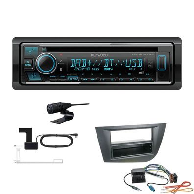 Kenwood 1-DIN Receiver Autoradio DAB Bluetooth für Seat Leon 2005-2009 schwarz