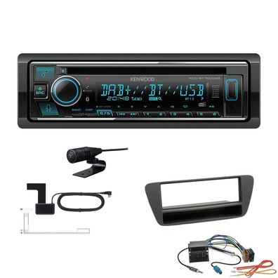 Kenwood 1-DIN Receiver Autoradio DAB+ CD Bluetooth für Audi Q3 ab 2011 schwarz