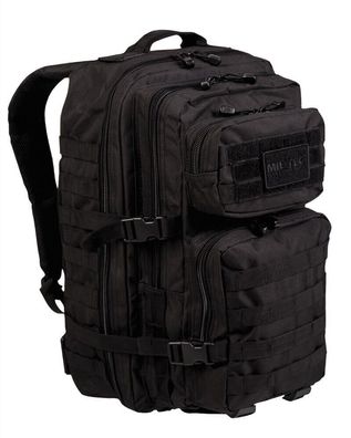 Mil-Tec Rucksack US Assault Large Pack Armee Black Camping Outdoor Survival