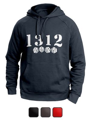 AC/ AB Herren Hoodie Sweatshirt Schwarz AC AB 13 12 Würfel Polizei Ultra Hooligan