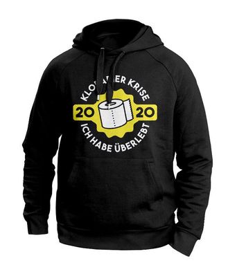 Herren Hoodie Sweatshirt Schwarz Klopapier Krise 2020 Geschenk Fun Männer Corona