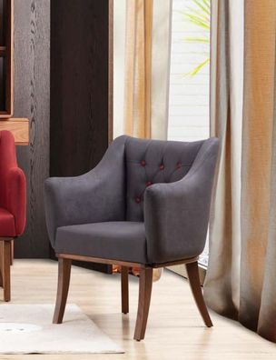 Stühle Wohnzimmer Esszimmer Lehnstuhl Polsterstuhl mit Armlehne Luxus Sessel Neu