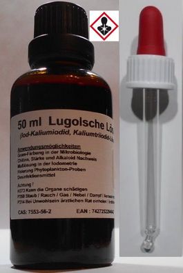 50 ml Lugolsche Lösung 5%ig (Iod-Kaliumiodid, Kaliumtriiodid-Lösung)