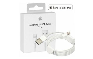 Original Apple MD819ZM/ A 2m USB Lightning Ladekabel iPhone 11 XR XS iPad Air Pro