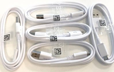 5x Original Samsung Galaxy S4 S5 S6 S7 ECB-DU4EWE USB Ladekabel Kabel weiß NEU