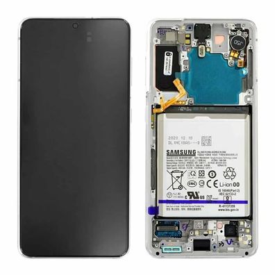 100% Original LCD Touchscreen Display Einheit White Samsung Galaxy S21 G991