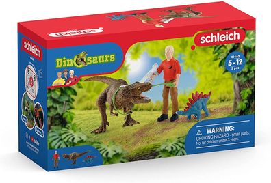 schleich 41465 Tyrannosaurus Rex Angriff, für Kinder ab 5-12 Jahren, Dinosaurs - ...