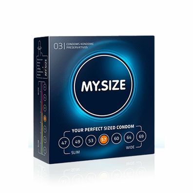 My. Size 57 mm Kondome 3 Stück, Vegan, optimale Passform für Durchschnittliche