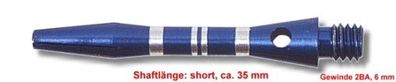 Shaft Alu Stripe short , ca 35 mm, blau