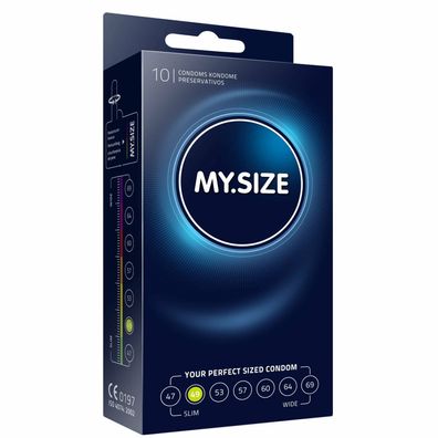 My. Size 49 mm XS Kondome 10 Stück, Vegan, optimale Passform für Kleinere Stücke