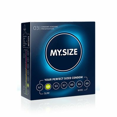 My. Size 49 mm XS Kondome 3 Stück, Vegan, optimale Passform für Kleinere Stücke